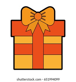 cute orange gift cartoon