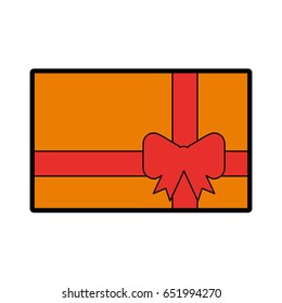 cute orange gift cartoon