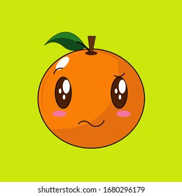 cute orange icon illustration vector graphic