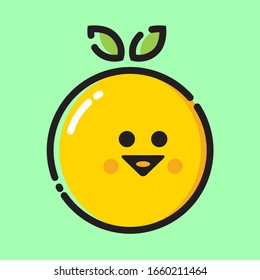 Cute orange icon illustraton design