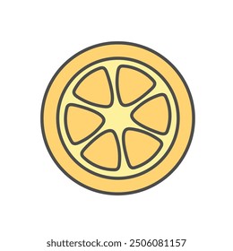 Cute orange illustration in simple colors