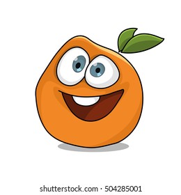 Cute Orange illustration, Sweet fruit character design