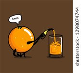 cute orange juice vector