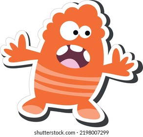 A cute orange little monster