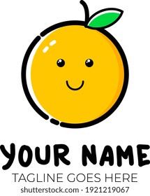 logotipo naranja lindo