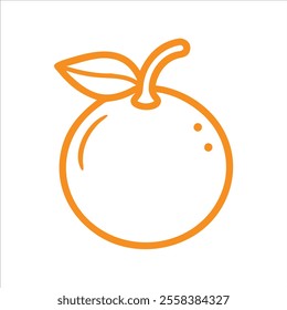 cute orange outline in white background...