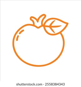 cute orange outline in white background...