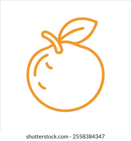 cute orange outline in white background...
