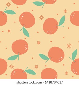 Cute orange pattern, summer orange background concept.