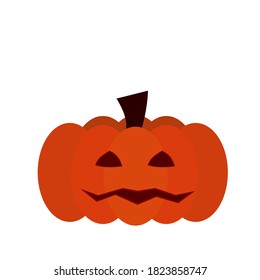 Cute orange pumpkin for activity on  halloween day.Halloween is a celebration observed in many countries on 31 October.