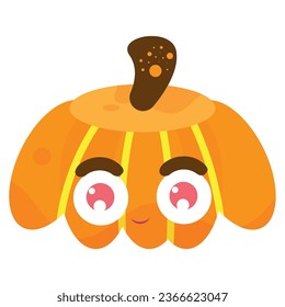 CUTE ORANGE PUMPKIN HAPPY KAWAII FOR HALLOWEEN