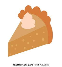 Cute orange pumpkin pie. Thanksgiving treat. 