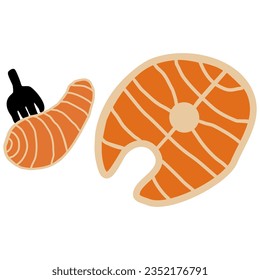 Cute-Orange-Lachs-Scheitel-Symbol