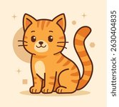Cute Orange Tabby Cat Cartoon
Adorable Cartoon Orange Kitten
Sitting Orange Cat Vector Illustration
Charming Orange Feline Character
Sweet Cartoon Pet Cat Drawing
