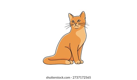 Cute orange tabby cat