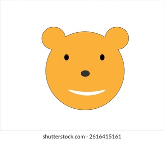 Cute orange teddy bear face