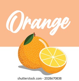 ilustración vectorial naranja lindo para postal, afiche, fondo, pegatina