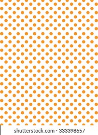 Cute Orange Vector Polka Dot Pattern