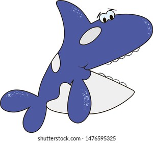 Cute Orca. Vector graphic illustration.