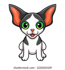 Cute oriental cat cartoon sitting