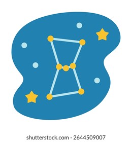 Constelação Órion Bonito com Estrelas Ilustração