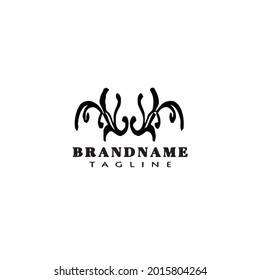 süße Ornament-Logo-Symbol Design-Vorlage Cartoon moderne Vektorgrafik