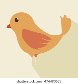 cute ornamental bird icon vector illustration design