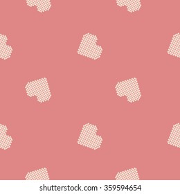 Cute ornamental seamless pattern with hearts. Decorative endless texture, template for design wrapping paper, packages, textile, linen, tile and more designs.