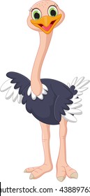 cute ostrich cartoon