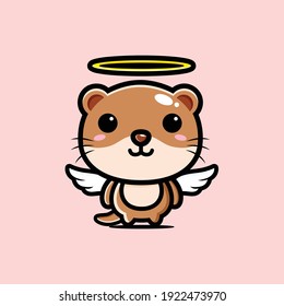 Cute Otter Angel Character Design