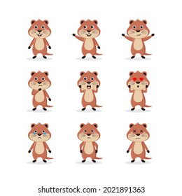 Cute otter animal character bundle