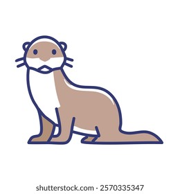 cute otter animal isolated icon vector illustration design