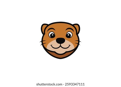 A Cute otter head vector illustration