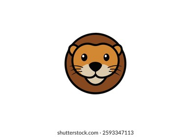 A Cute otter head vector illustration