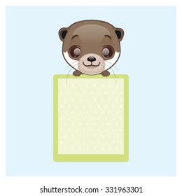 Cute otter notepad