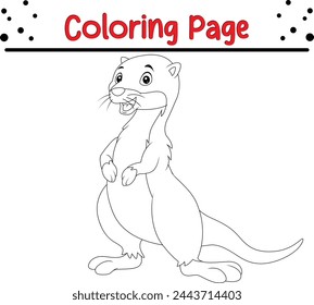 cute otter posing Coloring page