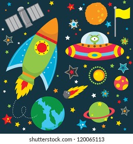 Cute Outer Space Design Elements