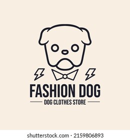 diseño de logotipo de cabeza de perro