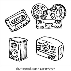 cute, outline, doodle, pattern, line, nature, drawing, abstract, art, background, beautiful, black, decoration, design, disco, element, glasses of the star, graphic, hand, hat with sequins, icon, illu