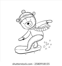 Cute outline drawings of animals for children's projects. Black and white vector illustrations of little animals, perfect for coloring pages, children's products, books, cards, and prints