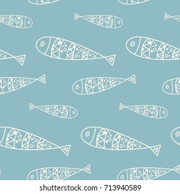 Cute outline fish pattern