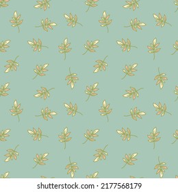 Die Umrisslinie verläuft nahtlos. Einfache Tapete. Botanischer floraler Hintergrund. Design für Gewebe, Textilien, Umhüllung, Abdeckung.