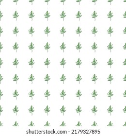 Cute outline leaves seamless pattern. Simple leaf wallpaper. Botanical floral background. Design for fabric, textile, wrapping, cover.