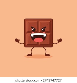 cute overpower Chocolate character standing
