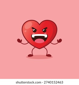 cute overpower Heart character pose