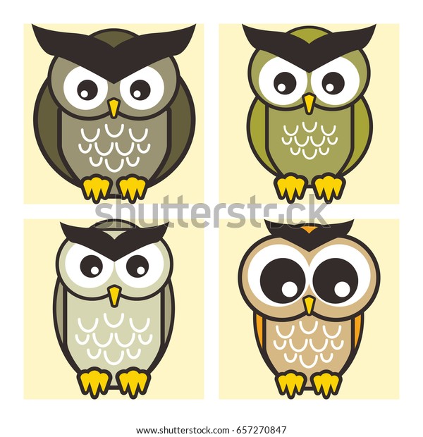 Cute Owl Action Stock Vector (Royalty Free) 657270847 | Shutterstock