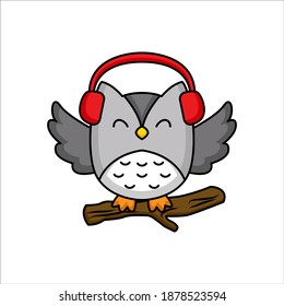 Cute owl with adorable pose
