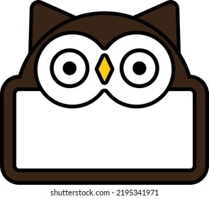 cute owl animal board vector illustration design