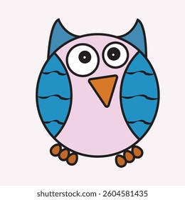 a cute owl art eps 