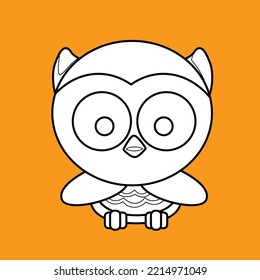 Cute Owl Bird Digital Stamp